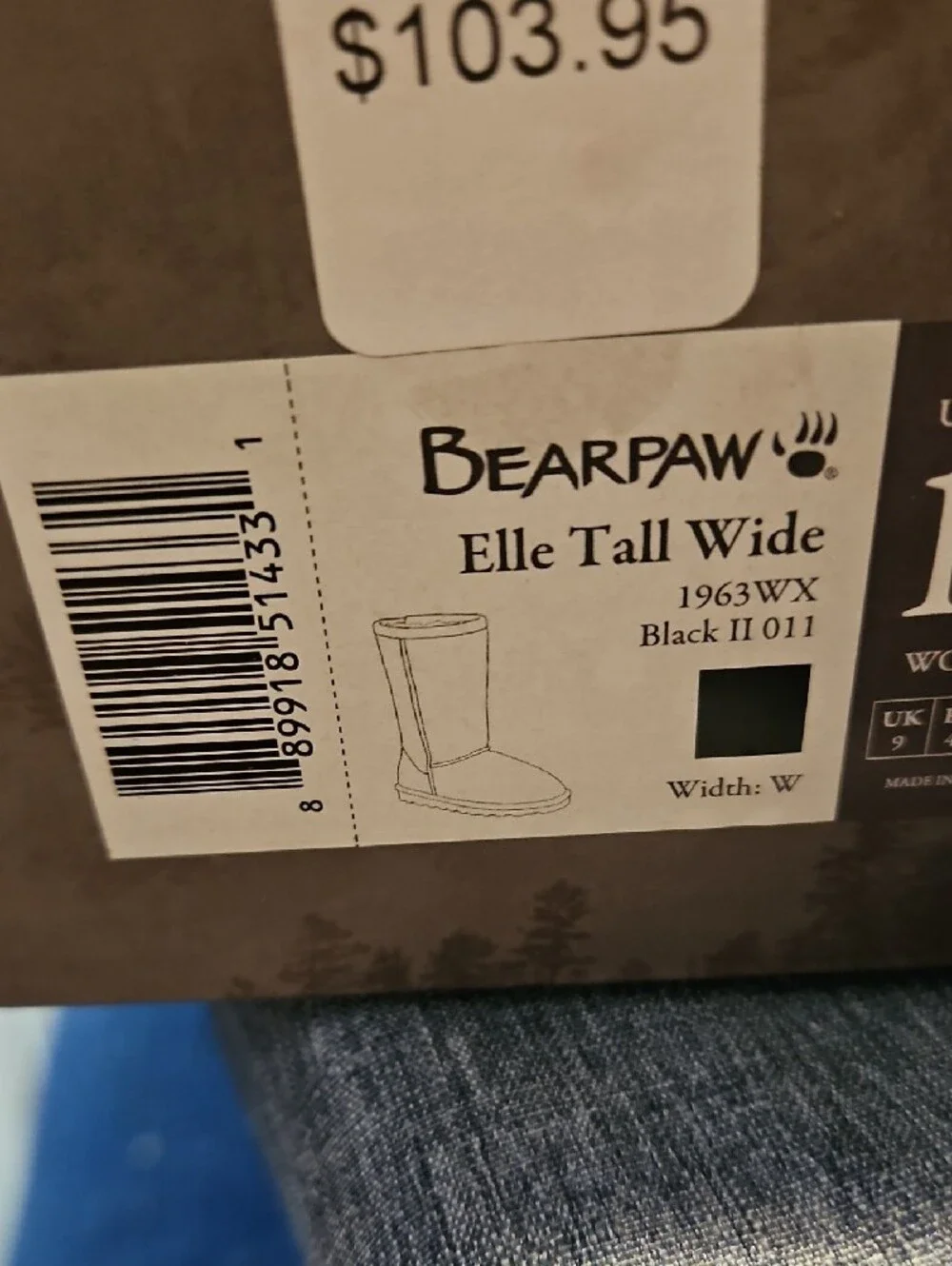 BearPaw Elle Tall Wide Women’s Boots in Black